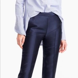 NEW J CREW black, satin cigarette pants prefect for the  holidays !